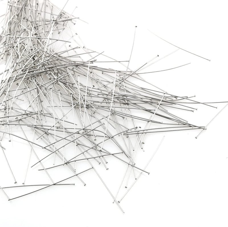 TAODAN Head Pins 200pcs 70mm 304 Stainless Steel Flat Head Pins Jewelry Making Pins 0.6mm Beading Pin - Image 3